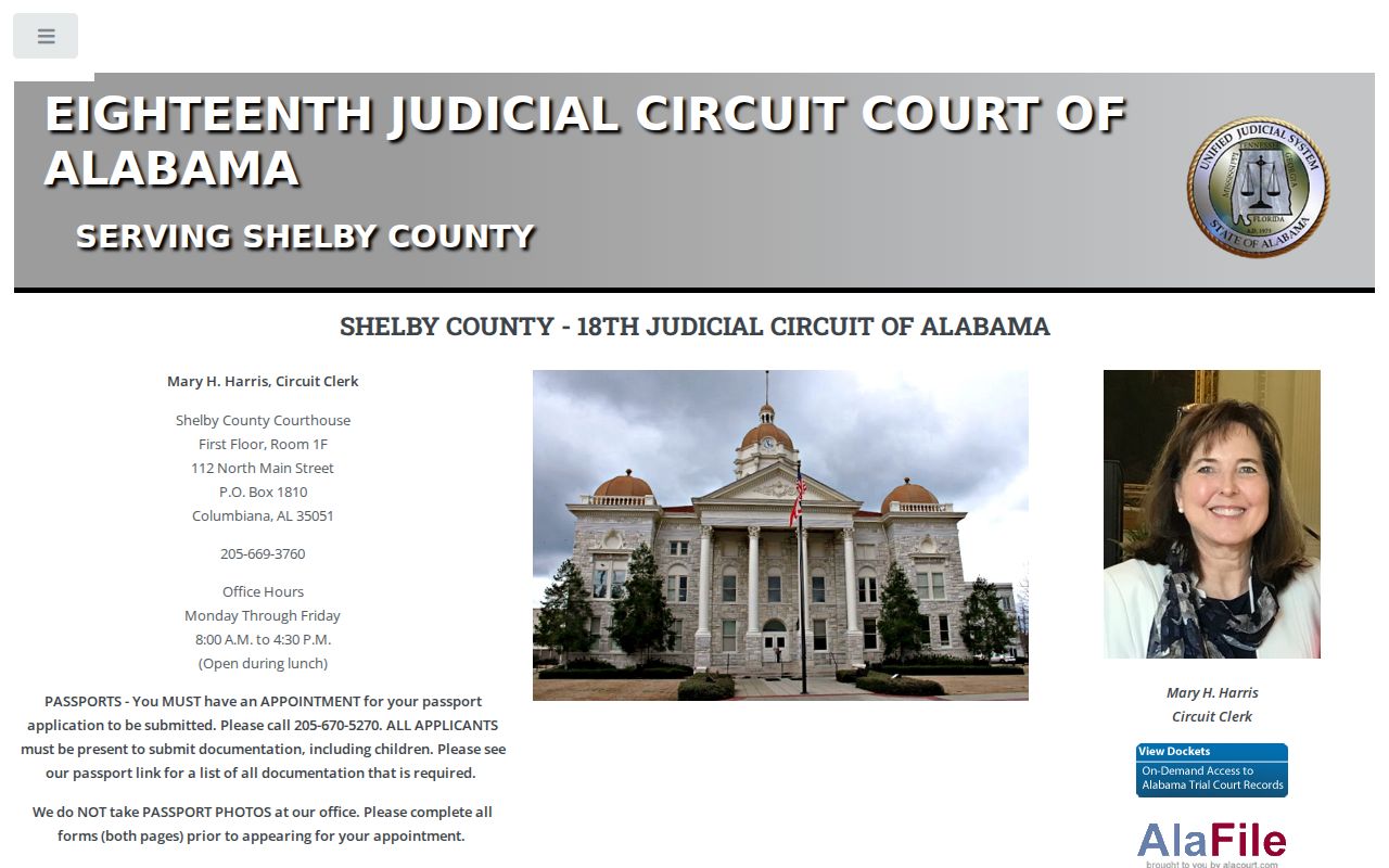 Shelby County Court records access through the Circuit Clerk portal