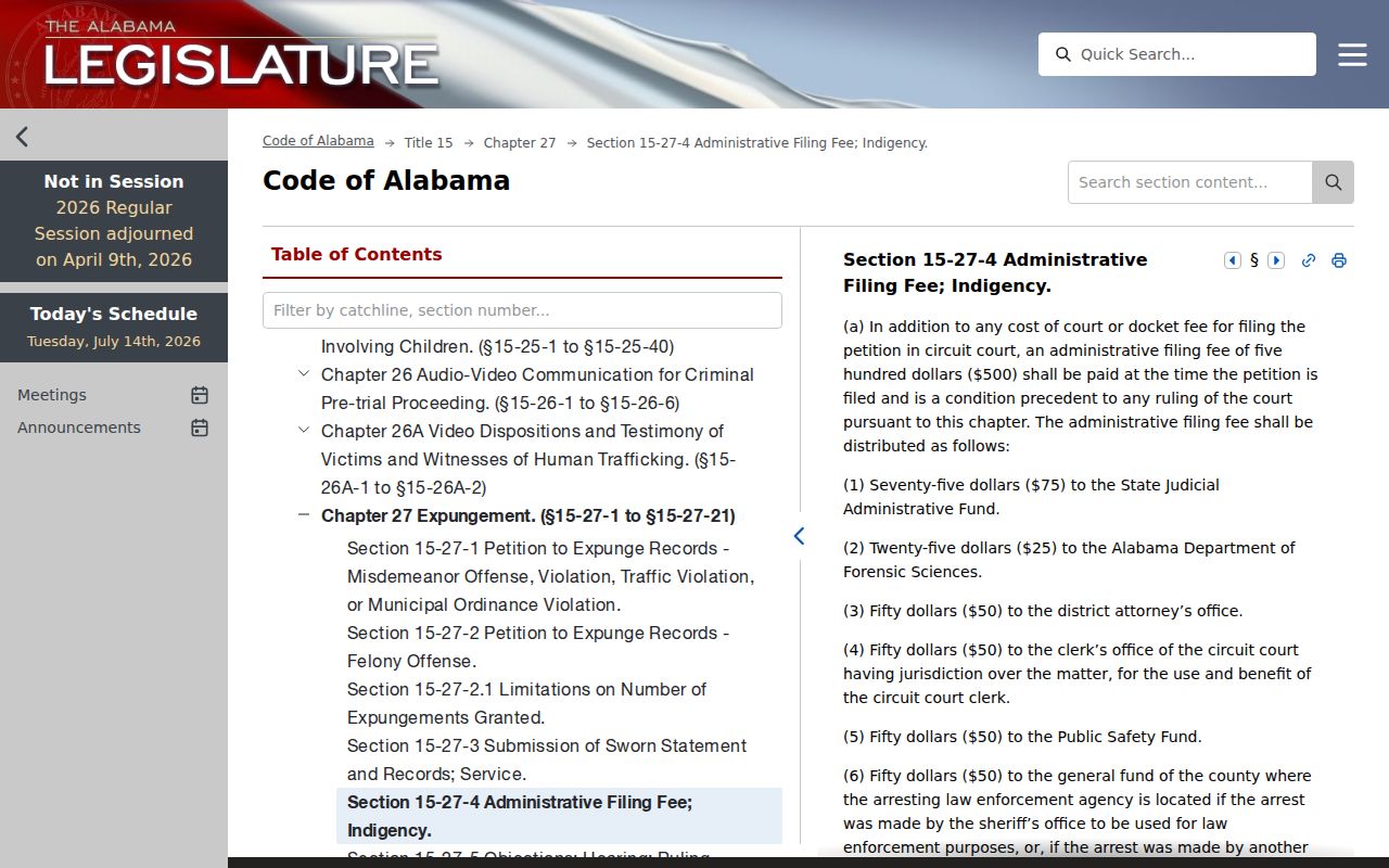 Alabama expungement petition procedure for Shelby County warrant records